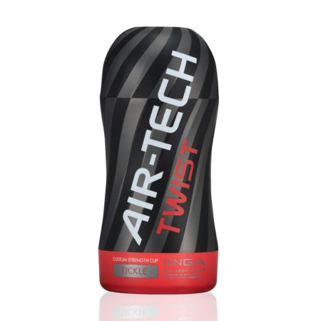 Мастурбатор Tenga Air-Tech Twist Tickle Red с изменяемой тугостью обхвата, эффект глубокого минета