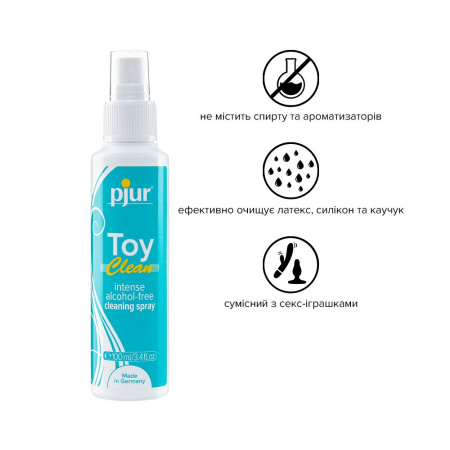 Антибактериальный спрей для секс-игрушек pjur Toy Clean 100 мл без спирта, деликатный || 