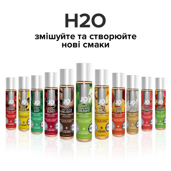 Смазка на водной основе System JO H2O — Green Apple (30 мл) без сахара, растительный глицерин